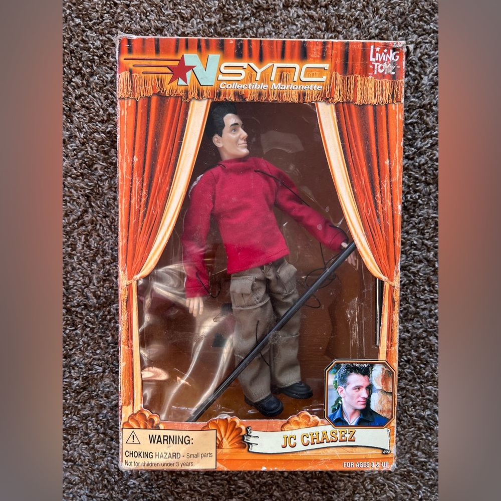 Vintage 2000 NSYNC JC Chasez Marionette Doll with box